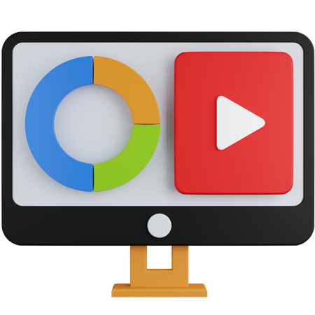 Online-Videoanalyse  3D Icon