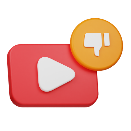 Online Video Bad Review  3D Icon