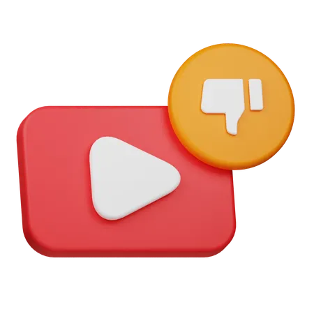 Online Video Bad Review  3D Icon