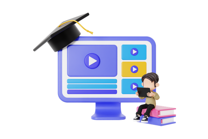 Online Video Course  3D Icon