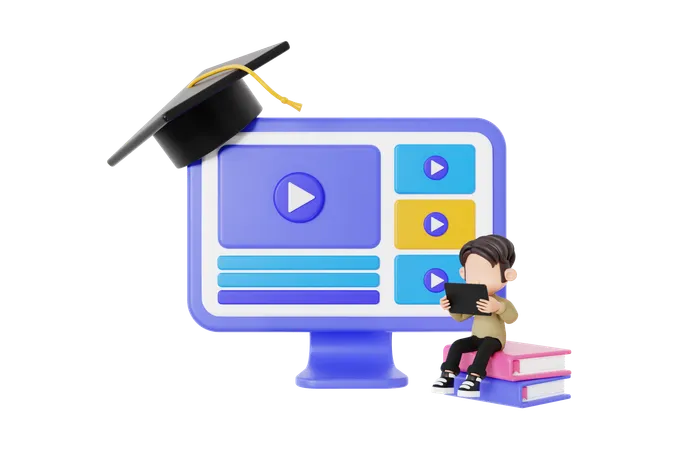 Online Video Course  3D Icon