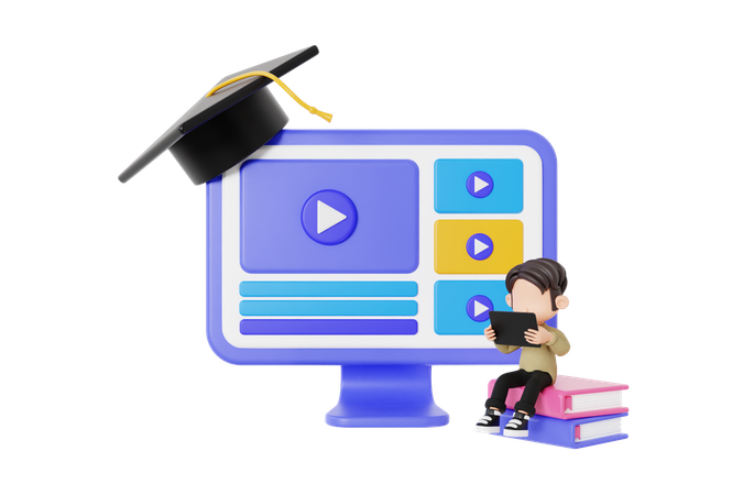 Online Video Course  3D Icon