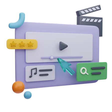 Online Video Editor 3D Illustration