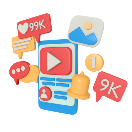 Online-Video-Likes  3D Icon
