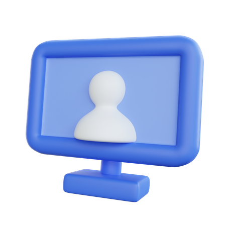 Online Video Meeting  3D Icon