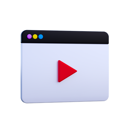Online Video Platform  3D Icon