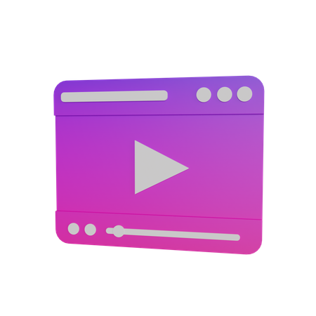 Online-Video-Plattform  3D Icon