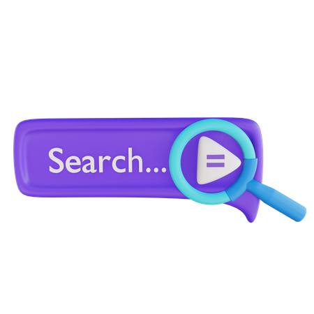 Online Video Searching  3D Icon