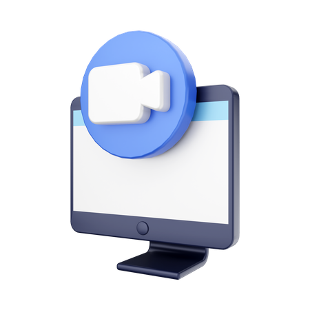 Online-Videokonferenz  3D Icon