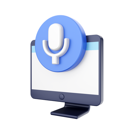 Online Voice Chat  3D Illustration