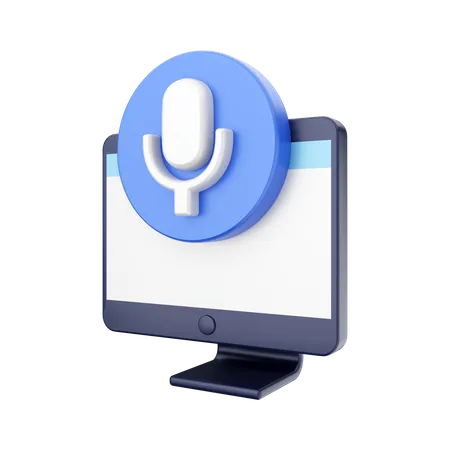 Online Voice Chat  3D Illustration