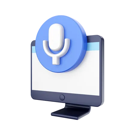 Online Voice Chat 3D Illustration