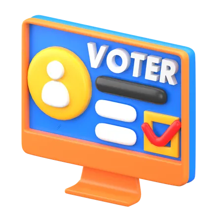 Online Vote  3D Icon