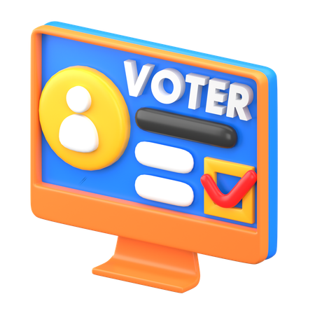 Online Vote  3D Icon