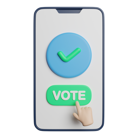 Online Voting  3D Icon