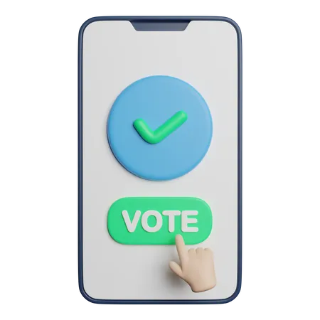 Online Voting  3D Icon