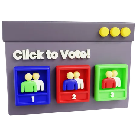 Online Voting  3D Icon