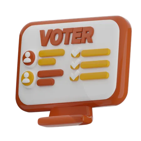 Online Voting  3D Icon