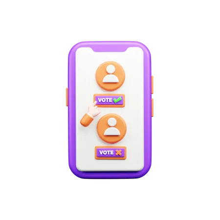 Online Voting  3D Icon