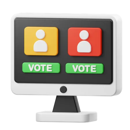 Online Voting  3D Icon