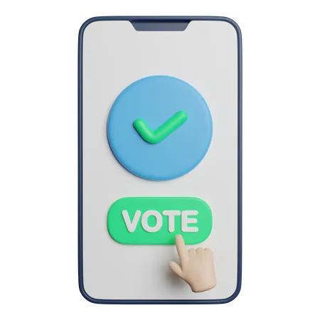 Online Voting Elections 3D Icon