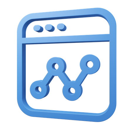 Online-Wachstumsdiagramm  3D Icon