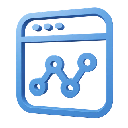 Online-Wachstumsdiagramm  3D Icon