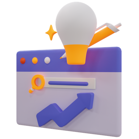Online-Wachstumsdiagramm  3D Icon