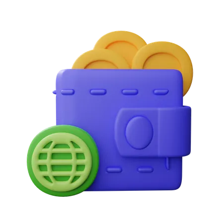 Online wallet  3D Icon