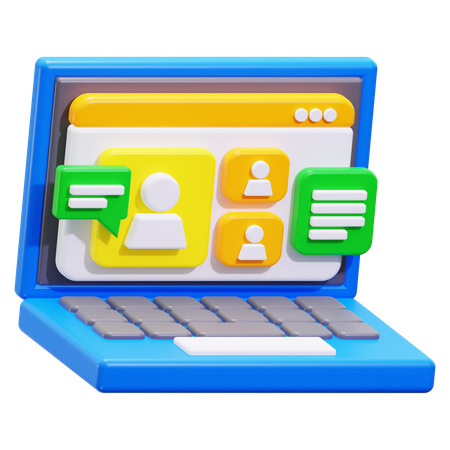 Online Webinar  3D Icon