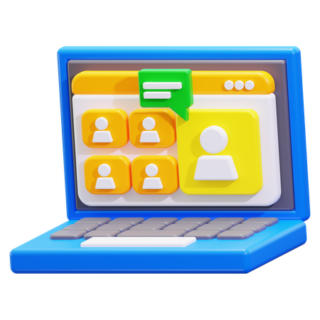 Online Webinar  3D Icon