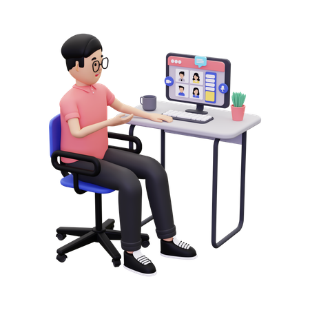 Online Webinars For Education  3D Icon