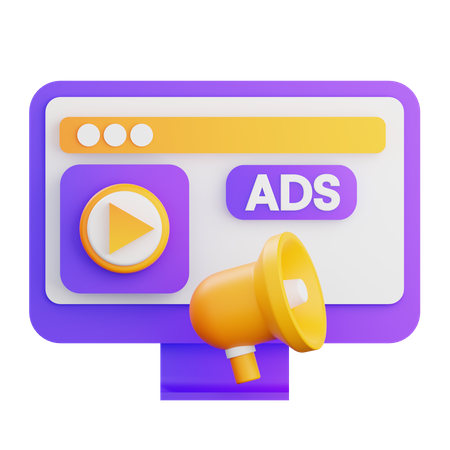 Onlinewerbung  3D Icon