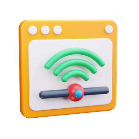 Online-WLAN  3D Icon