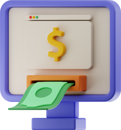 Online Withdraw  3D Icon