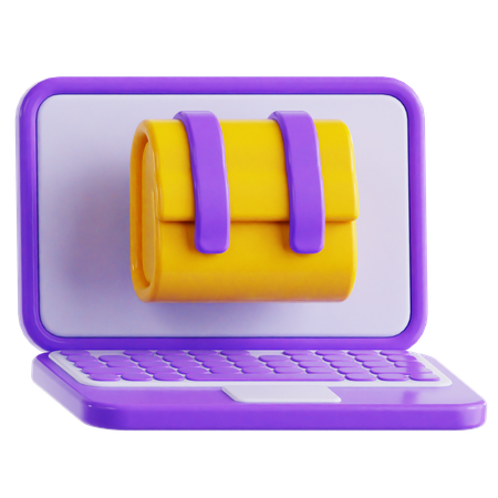 Online Work  3D Icon