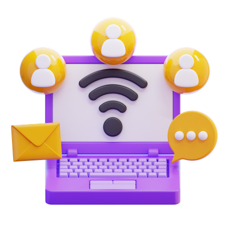 Online work  3D Icon
