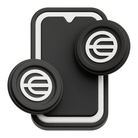 Online Worldcoin  3D Icon