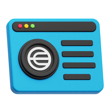 Moneda mundial en línea  3D Icon