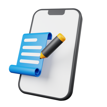 Online Writing  3D Icon