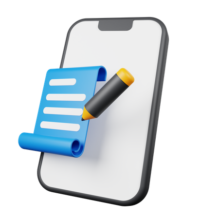 Online Writing 3D Icon