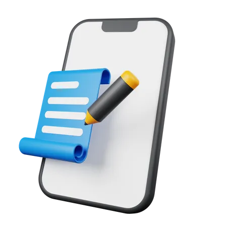 Online Writing  3D Icon