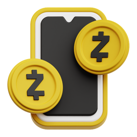 Online Zcash  3D Icon