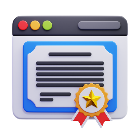 Online-Zertifikat  3D Icon