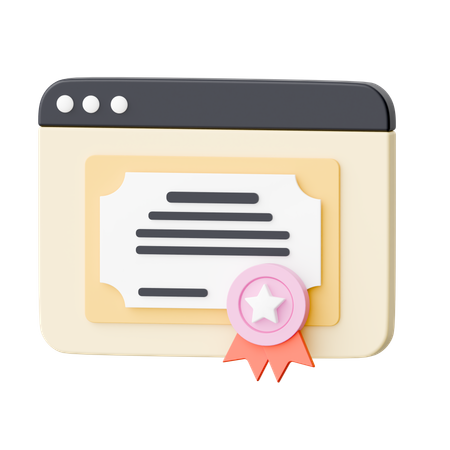Online-Zertifikat  3D Icon