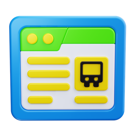 Online-Zug  3D Icon