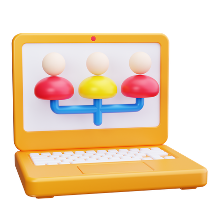 Online-Zusammenarbeit  3D Icon