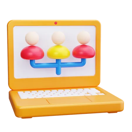 Online-Zusammenarbeit  3D Icon