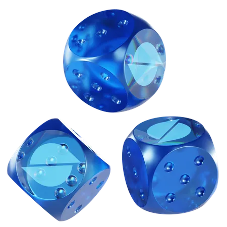 Ont Glass Dice Crypto  3D Icon