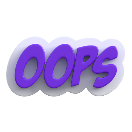 Oops  3D Icon